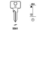 Toon details voor Silca Autosleutel z/plastic kop staal SSA1 Afbeelding van Silca Autosleutel z/plastic kop staal SSA1