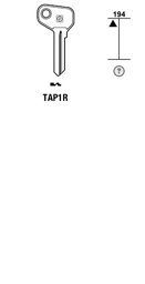 Toon details voor Silca Autosleutel z/plastic kop staal TAP1R Afbeelding van Silca Autosleutel z/plastic kop staal TAP1R