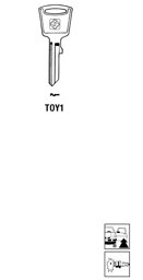 Toon details voor Silca Autosleutel z/plastic kop staal TOY1 Afbeelding van Silca Autosleutel z/plastic kop staal TOY1