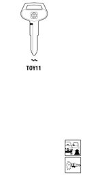 Toon details voor Silca Autosleutel z/plastic kop staal TOY11 Afbeelding van Silca Autosleutel z/plastic kop staal TOY11