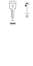Toon details voor Silca Autosleutel z/plastic kop staal TAP4R Afbeelding van Silca Autosleutel z/plastic kop staal TAP4R