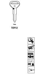 Toon details voor Silca Autosleutel z/plastic kop staal TOY12 Afbeelding van Silca Autosleutel z/plastic kop staal TOY12