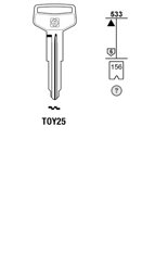 Toon details voor Silca Autosleutel z/plastic kop staal TOY25 Afbeelding van Silca Autosleutel z/plastic kop staal TOY25