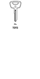 Toon details voor Silca Autosleutel z/plastic kop staal TOY3 Afbeelding van Silca Autosleutel z/plastic kop staal TOY3