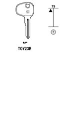Toon details voor Silca Autosleutel z/plastic kop staal TOY23R Afbeelding van Silca Autosleutel z/plastic kop staal TOY23R