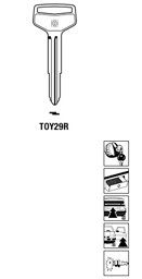 Toon details voor Silca Autosleutel z/plastic kop staal TOY29R Afbeelding van Silca Autosleutel z/plastic kop staal TOY29R