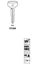 Toon details voor Silca Autosleutel z/plastic kop staal TOY38R Afbeelding van Silca Autosleutel z/plastic kop staal TOY38R