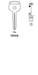 Toon details voor Silca Autosleutel z/plastic kop staal TOY41R Afbeelding van Silca Autosleutel z/plastic kop staal TOY41R