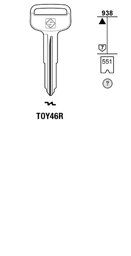 Toon details voor Silca Autosleutel z/plastic kop staal TOY46R Afbeelding van Silca Autosleutel z/plastic kop staal TOY46R