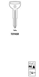 Toon details voor Silca Autosleutel z/plastic kop staal TOY45R Afbeelding van Silca Autosleutel z/plastic kop staal TOY45R