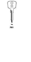 Toon details voor Silca Autosleutel z/plastic kop staal PW1 Afbeelding van Silca Autosleutel z/plastic kop staal PW1