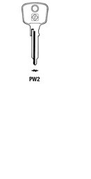 Toon details voor Silca Autosleutel z/plastic kop staal PW2 Afbeelding van Silca Autosleutel z/plastic kop staal PW2