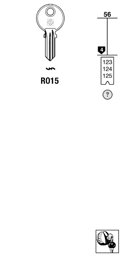 Toon details voor Silca Autosleutel z/plastic kop staal RO15 Afbeelding van Silca Autosleutel z/plastic kop staal RO15