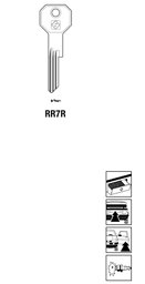 Toon details voor Silca Autosleutel z/plastic kop staal RR7R Afbeelding van Silca Autosleutel z/plastic kop staal RR7R