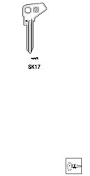 Toon details voor Silca Autosleutel z/plastic kop staal SK17 Afbeelding van Silca Autosleutel z/plastic kop staal SK17
