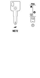 Toon details voor Silca Autosleutel z/plastic kop staal NE72 Afbeelding van Silca Autosleutel z/plastic kop staal NE72