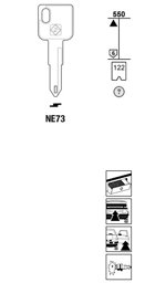 Toon details voor Silca Autosleutel z/plastic kop staal NE73 Afbeelding van Silca Autosleutel z/plastic kop staal NE73