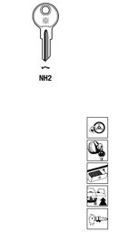 Toon details voor Silca Autosleutel z/plastic kop staal NH2 Afbeelding van Silca Autosleutel z/plastic kop staal NH2