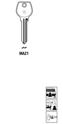 Toon details voor Silca Autosleutel z/plastic kop staal MAZ1 Afbeelding van Silca Autosleutel z/plastic kop staal MAZ1