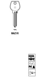 Toon details voor Silca Autosleutel z/plastic kop staal MAZ1R Afbeelding van Silca Autosleutel z/plastic kop staal MAZ1R