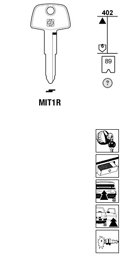 Toon details voor Silca Autosleutel z/plastic kop staal MIT1R Afbeelding van Silca Autosleutel z/plastic kop staal MIT1R