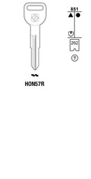 Toon details voor Silca Autosleutel z/plastic kop staal HON57R Afbeelding van Silca Autosleutel z/plastic kop staal HON57R
