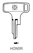 Toon details voor Silca Autosleutel z/plastic kop staal HON5R Afbeelding van Silca Autosleutel z/plastic kop staal HON5R