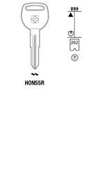 Toon details voor Silca Autosleutel z/plastic kop staal HON55R Afbeelding van Silca Autosleutel z/plastic kop staal HON55R