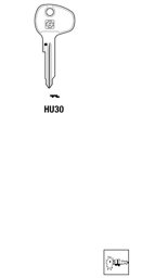 Toon details voor Silca Autosleutel z/plastic kop staal HU30 Afbeelding van Silca Autosleutel z/plastic kop staal HU30