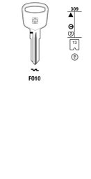 Toon details voor Silca Autosleutel z/plastic kop staal FO10 Afbeelding van Silca Autosleutel z/plastic kop staal FO10