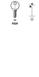 Toon details voor Silca Autosleutel z/plastic kop staal FIS2R Afbeelding van Silca Autosleutel z/plastic kop staal FIS2R