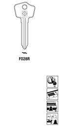 Toon details voor Silca Autosleutel z/plastic kop staal FO28R Afbeelding van Silca Autosleutel z/plastic kop staal FO28R
