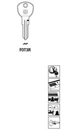 Toon details voor Silca Autosleutel z/plastic kop staal FOT3R Afbeelding van Silca Autosleutel z/plastic kop staal FOT3R