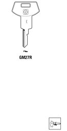 Toon details voor Silca Autosleutel z/plastic kop staal GM27R Afbeelding van Silca Autosleutel z/plastic kop staal GM27R