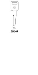 Toon details voor Silca Autosleutel z/plastic kop staal GM26R Afbeelding van Silca Autosleutel z/plastic kop staal GM26R