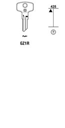 Toon details voor Silca Autosleutel z/plastic kop staal GZ1R Afbeelding van Silca Autosleutel z/plastic kop staal GZ1R