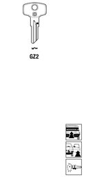 Toon details voor Silca Autosleutel z/plastic kop staal GZ2 Afbeelding van Silca Autosleutel z/plastic kop staal GZ2
