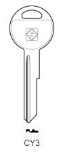 Toon details voor Silca Autosleutel z/plastic kop staal CY3 Afbeelding van Silca Autosleutel z/plastic kop staal CY3