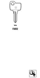 Toon details voor Silca Autosleutel z/plastic kop staal FAR2 Afbeelding van Silca Autosleutel z/plastic kop staal FAR2