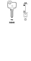 Toon details voor Silca Autosleutel z/plastic kop staal FAR4R Afbeelding van Silca Autosleutel z/plastic kop staal FAR4R