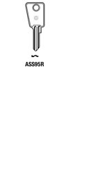 Toon details voor Silca Autosleutel z/plastic kop staal ASS95R Afbeelding van Silca Autosleutel z/plastic kop staal ASS95R