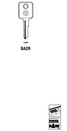 Toon details voor Silca Autosleutel z/plastic kop staal BA2R Afbeelding van Silca Autosleutel z/plastic kop staal BA2R