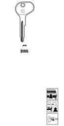 Toon details voor Silca Autosleutel z/plastic kop staal BW6 Afbeelding van Silca Autosleutel z/plastic kop staal BW6