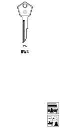 Toon details voor Silca Autosleutel z/plastic kop staal BW4 Afbeelding van Silca Autosleutel z/plastic kop staal BW4