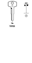 Toon details voor Silca Autosleutel z/plastic kop brass TOY20 Afbeelding van Silca Autosleutel z/plastic kop brass TOY20