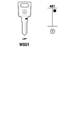 Toon details voor Silca Autosleutel z/plastic kop brass WGU1 Afbeelding van Silca Autosleutel z/plastic kop brass WGU1