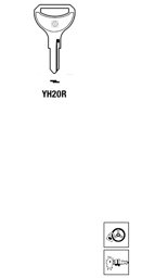 Toon details voor Silca Autosleutel z/plastic kop brass YH20R Afbeelding van Silca Autosleutel z/plastic kop brass YH20R