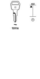 Toon details voor Silca Autosleutel z/plastic kop brass TOY16 Afbeelding van Silca Autosleutel z/plastic kop brass TOY16