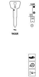 Toon details voor Silca Autosleutel z/plastic kop brass YH35R Afbeelding van Silca Autosleutel z/plastic kop brass YH35R