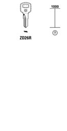 Toon details voor Silca Autosleutel z/plastic kop brass ZD26R Afbeelding van Silca Autosleutel z/plastic kop brass ZD26R